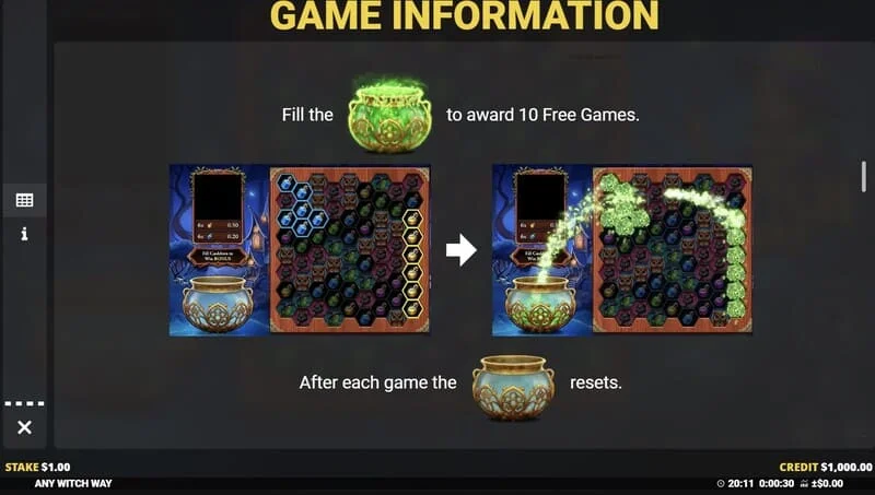 Any Witch Way - Wypełniony kocioł i uruchomienie Free Games